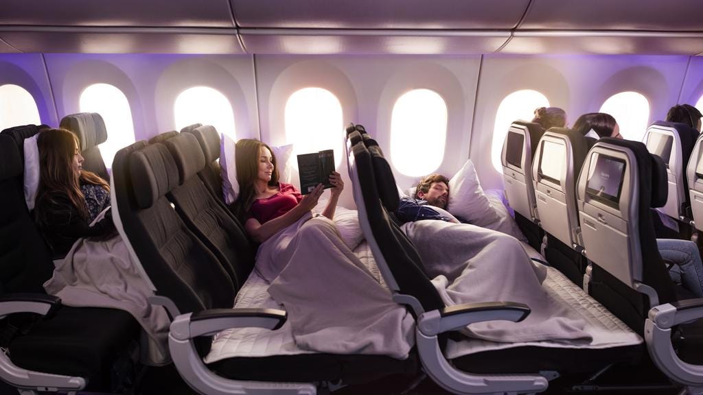 Air New Zealand Skycouch. Picture: Air NZ